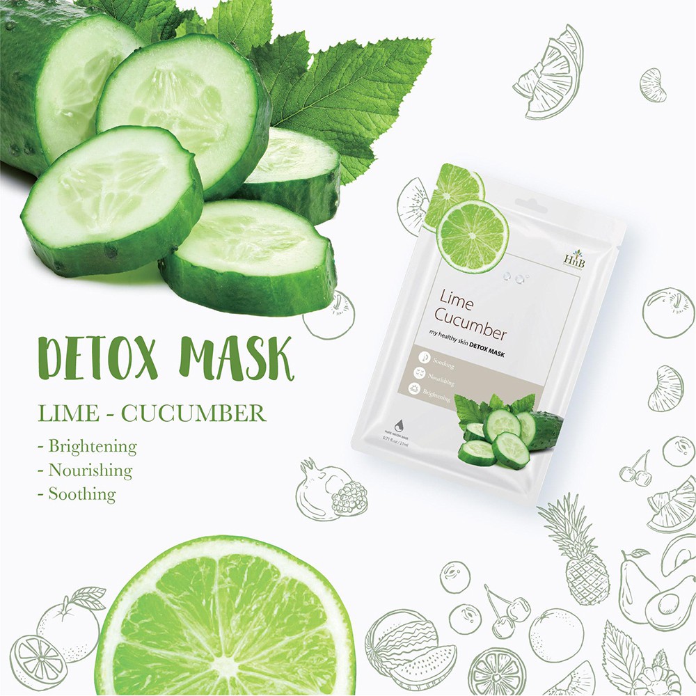 Mặt Nạ HNB My Healthy Skin Detox Mask 21ml/21g