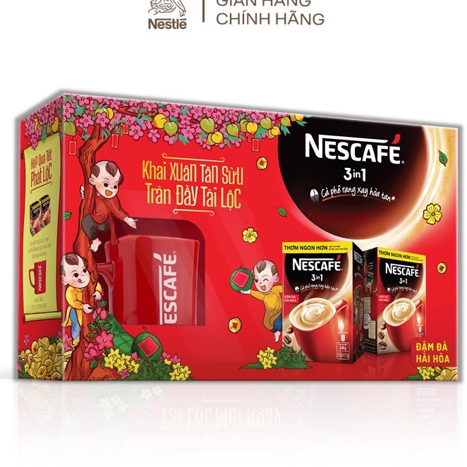 Hộp quà NesCafé đậm đà hài hòa 2 hộp x 340g