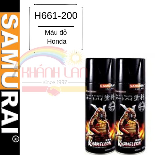 Sơn xịt Samurai Việt Nam – H661-200 – Màu đỏ Honda