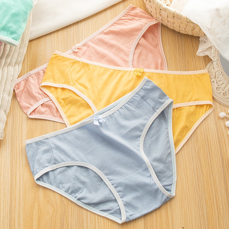 Quần lót cotton màu trơn thiết kế thoải mái cho nữ | BigBuy360 - bigbuy360.vn