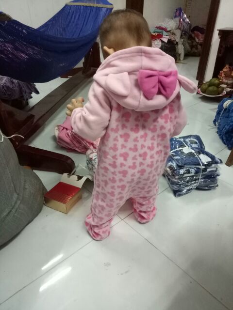 Body nỉ chất dày kéo khóa có nón hàng xuất Disney