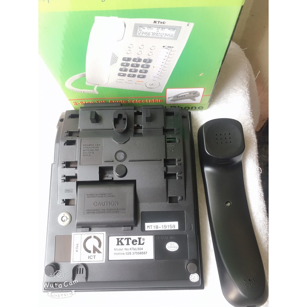 Điện thoại bàn chuông to, hiện số gọi đến -  Ktel 504- BH 12 tháng