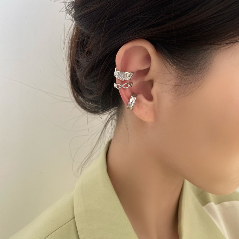 Set 3 khuyên tai kẹp vành một bên không bấm lỗ K223 Leous Accessories