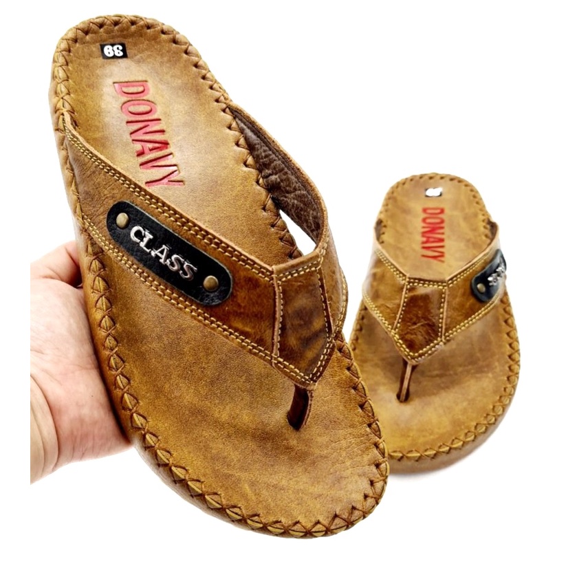 Dép nam da bò, dép kẹp nam, dép xỏ ngón da bò thời trang KINSON SHOP - Kẹp Classs