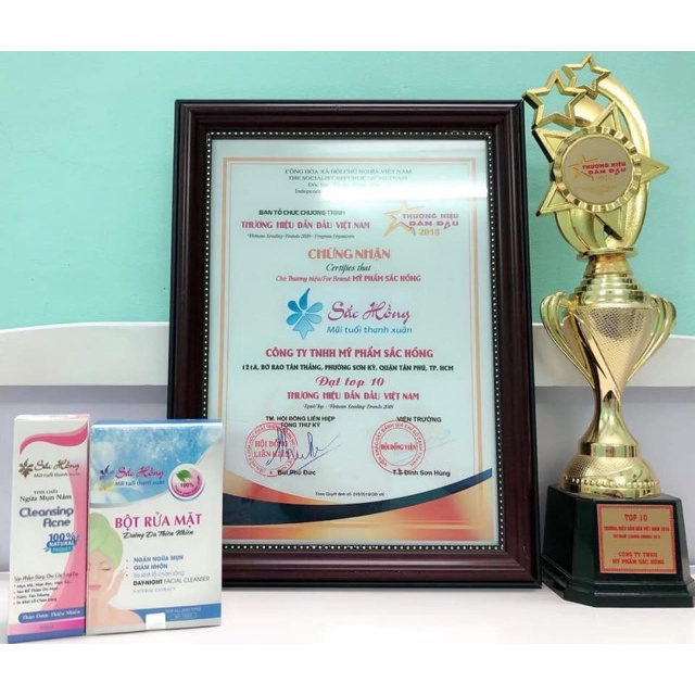 Bột rửa măt sac hông