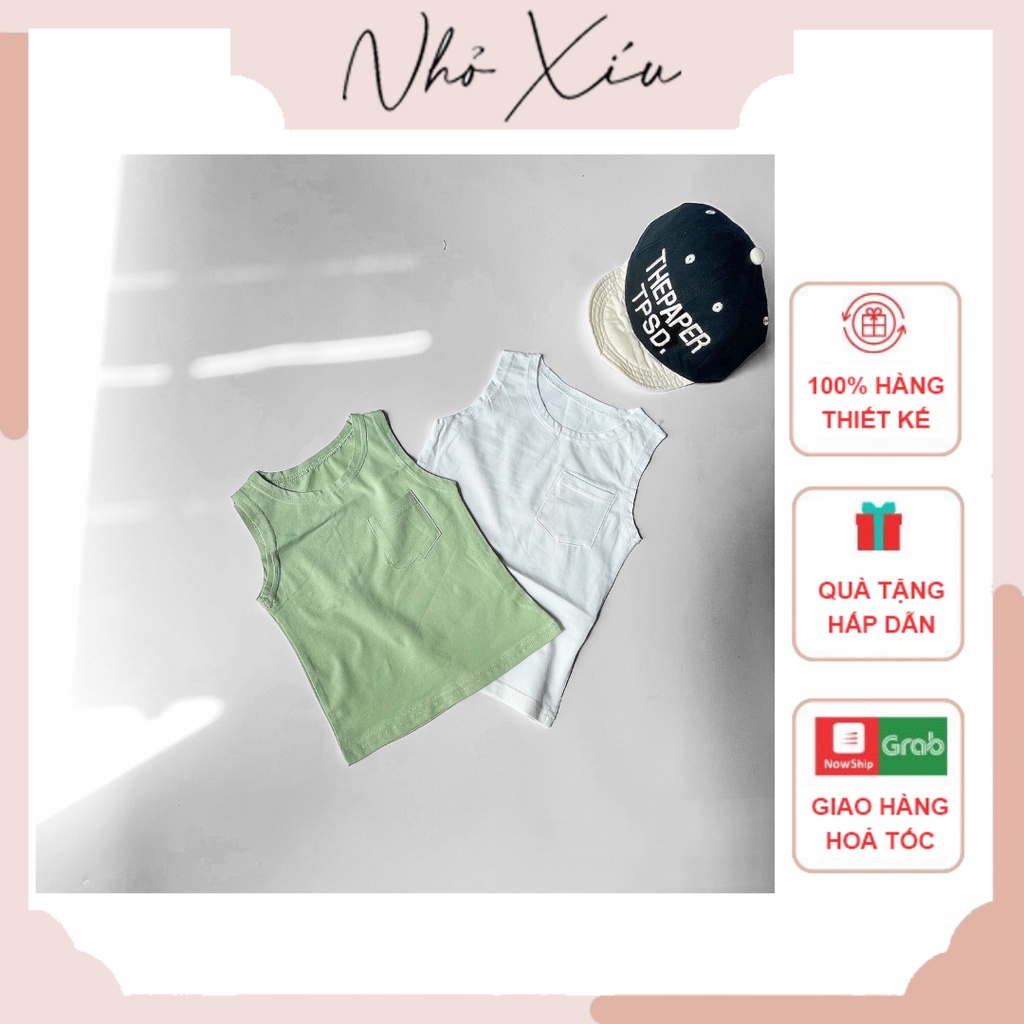 Set Áo 3 Lỗ Mix Quần Short Kẻ Chất Cottn Lạnh Mát Mẻ Thấm Hút Mồ Hôi Cho Các Bé Cả Ngày Vui Chơi