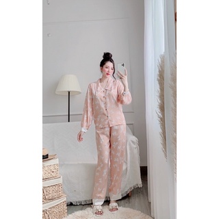 Bộ ngủ lụa Maingo cao cấp tay dài quần dài