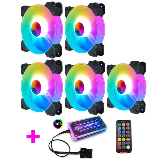 Bộ 5 Fan coolmoon Y1 led RGB