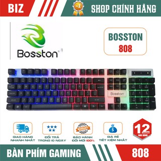 Bàn phím gaming giả cơ led bosston 808_bảo hành 12 tháng