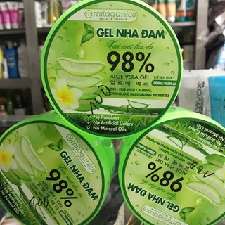 Combo 2 Gel Nha Đam Tươi Mát Làn Da Milaganics (300ml/Hộp)