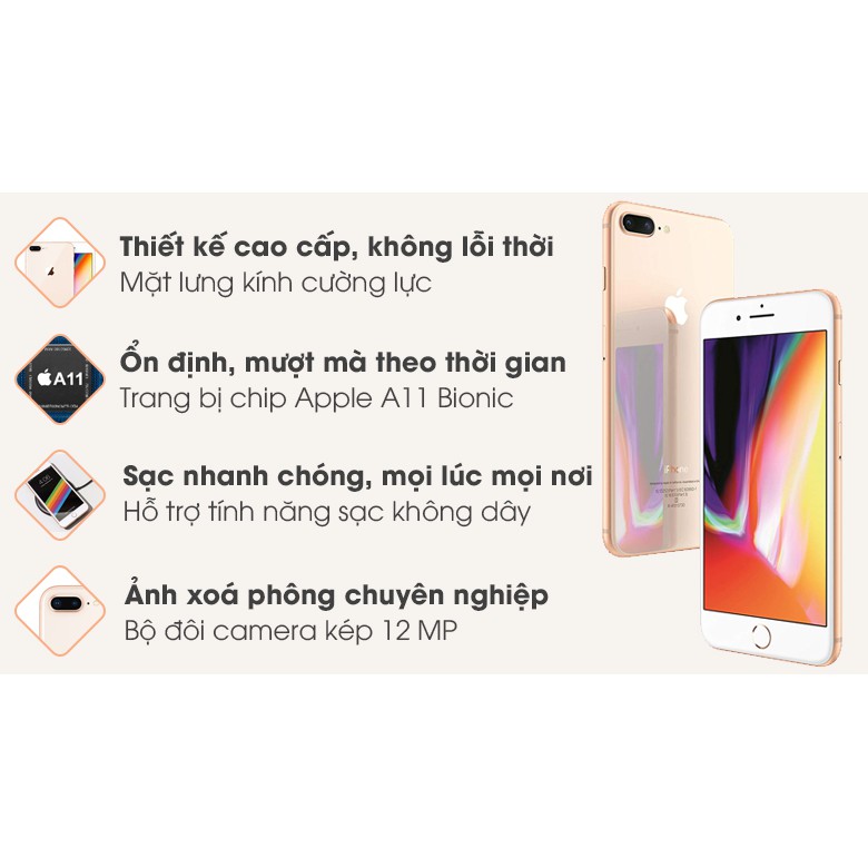 Điện thoại iPhone 8 Plus 64GB - Hàng Chính Hãng Chưa Acitve Đuôi VN/A