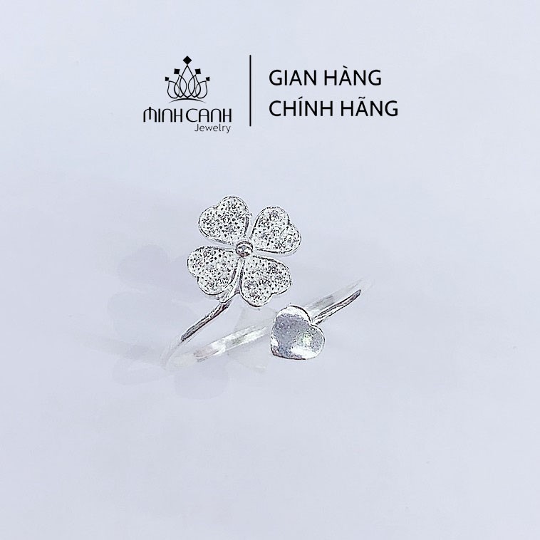 Nhẫn Bạc Nữ Minh Canh Jewelry - Cỏ 4 Lá Freesize