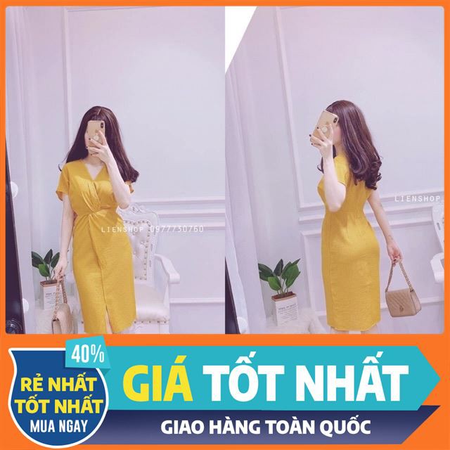 [ Big Sale ] Nhập WAPCK10 giảm 25k đơn từ 150k - Váy kẻ xoắn eo- đầm xoắn eo kẻ điệu đà thời trang format