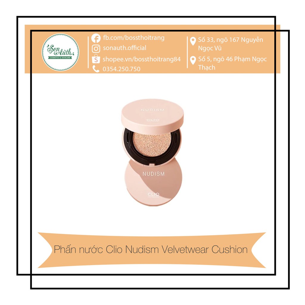 Phấn nước Clio Nudism Velvetwear Cushion