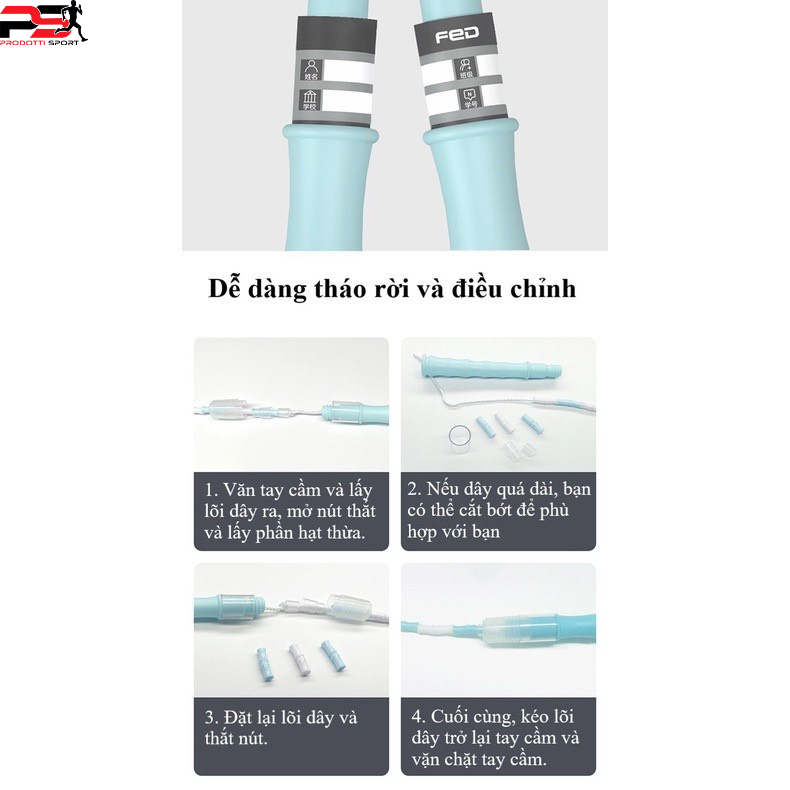 Dây Nhảy Hạt,Dây Beaded Rope FED-XM0116 dây nhảy nam,nữ thể dục,thể thao.