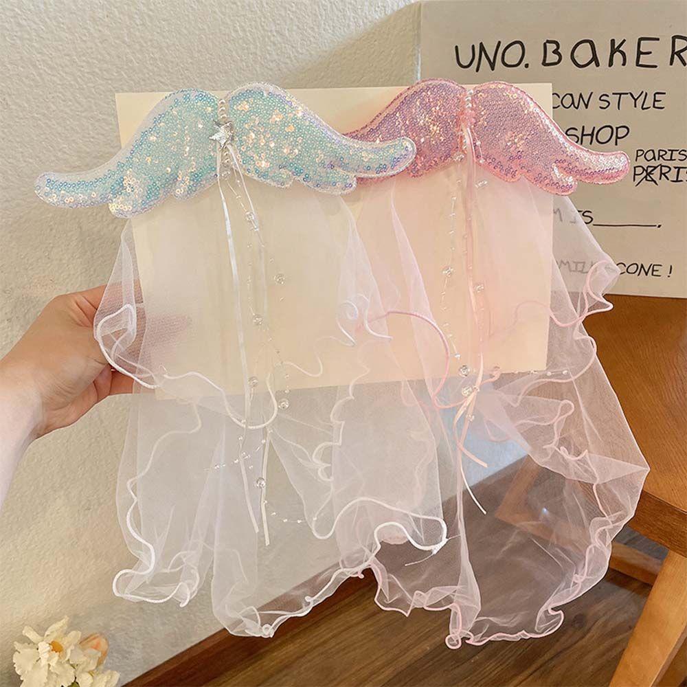 Kẹp Tóc Hình Đôi Cánh Phong Cách Công Chúa Ngọt Ngào Cho Bé Gái