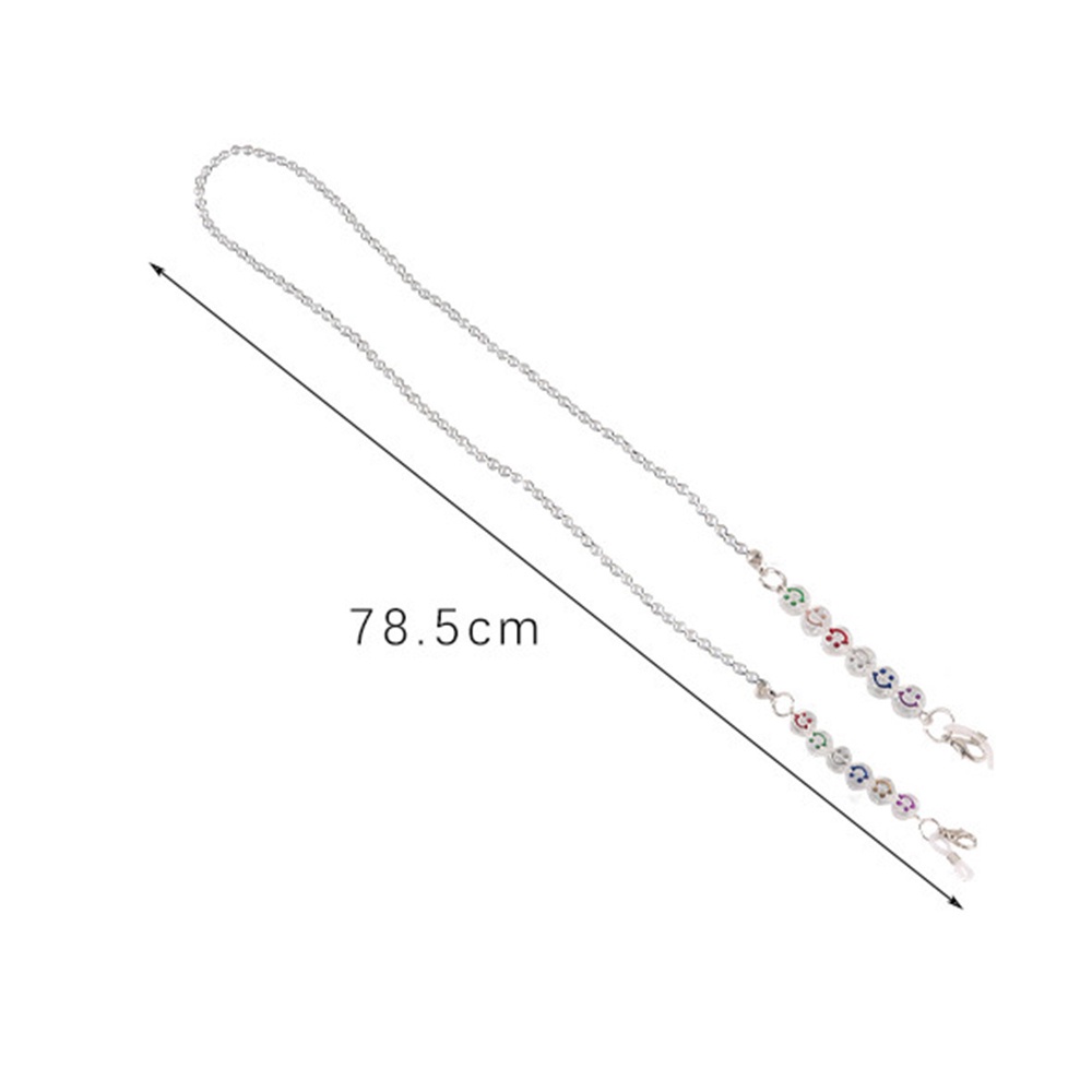 Dây đeo giữ mắt kính chống thất lạc hình mặt cười đính ngọc trai nhân tạo xinh xắn đa năng