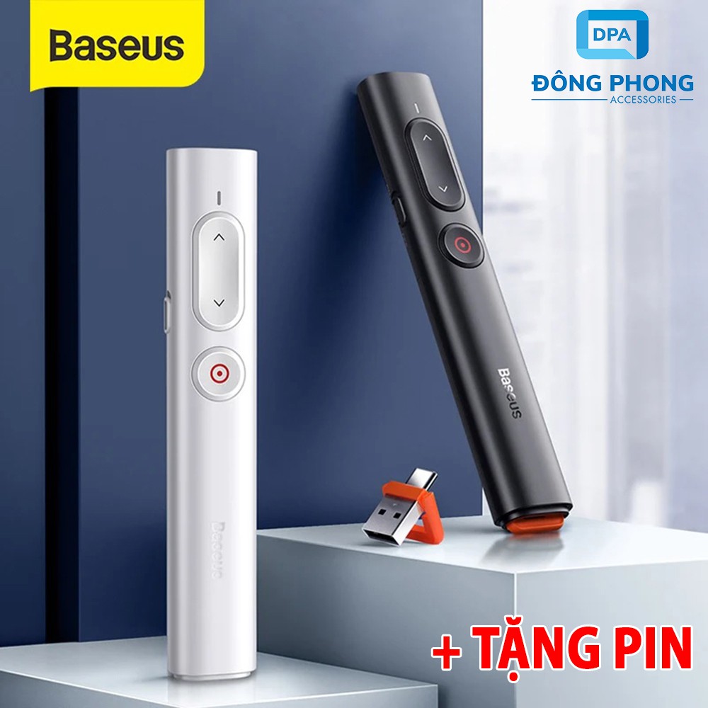 Bút Hỗ Trợ Trình Chiếu Laser Baseus Orange Dot PPT Chính Hãng