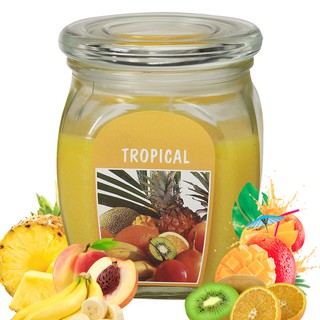 Nến thơm tinh dầu Bolsius TRÁI CÂY NHIỆT ĐỚI 305g - Thơm phòng, khử mùi, trang trí, nến tinh dầu thiên nhiên cao cấp
