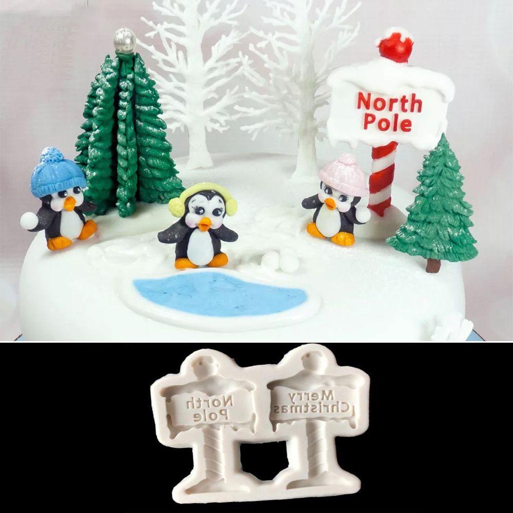 CONOPERY Khuôn Silicone Làm Bánh Kẹo Hình Ông Già Noel &amp; Bông Tuyết