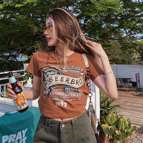 ◄✘Áo Thun 100% Cotton Nguyên Chất Ngắn Tay Phong Cách Âu Mỹ Thời Trang Mùa Hè 2022