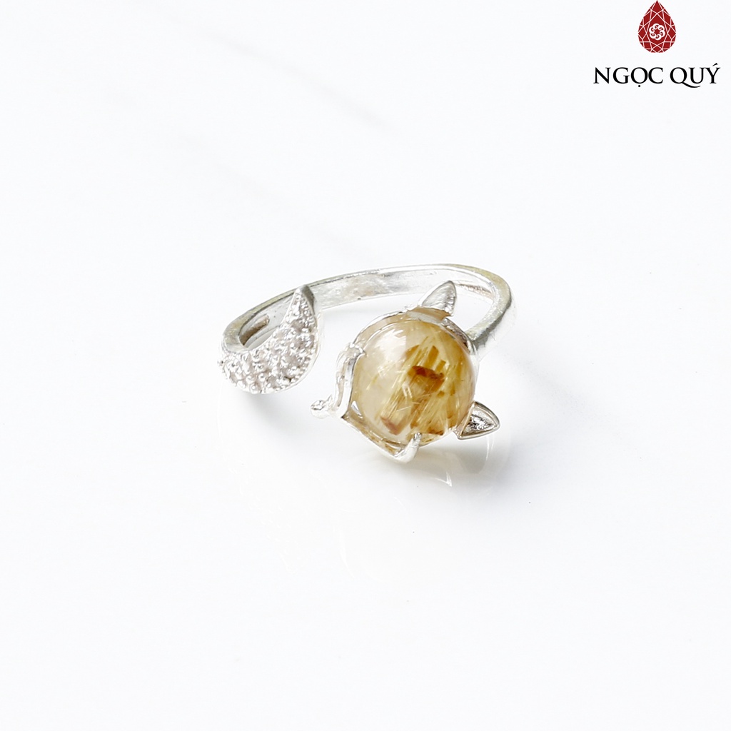 Nhẫn bạc hồ ly theo mệnh - Ngọc Quý