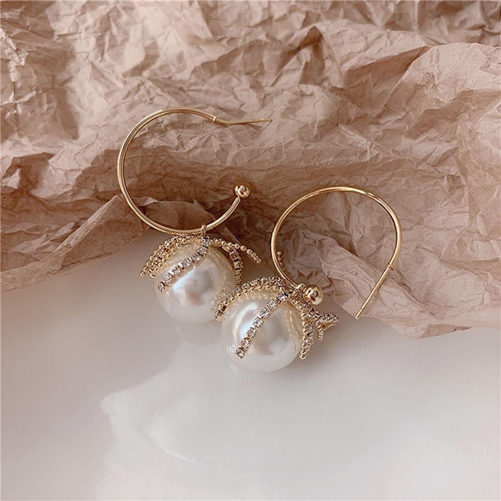 JARRED Khuyên Tai Dáng Dài Đính Đá Pha Lê Tròn Thời Trang Dự Tiệc Cưới