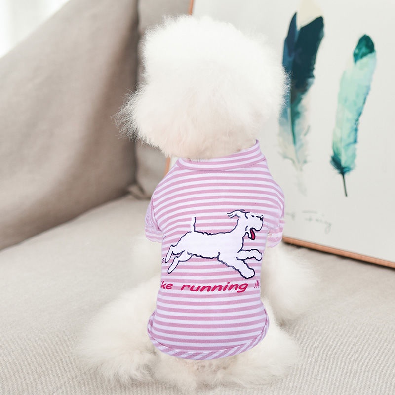 net red dog quần áo mùa hè cotton mỏng Teddy vest máy lạnh phục vụ tại nhà cho chó mèo pajama xuân