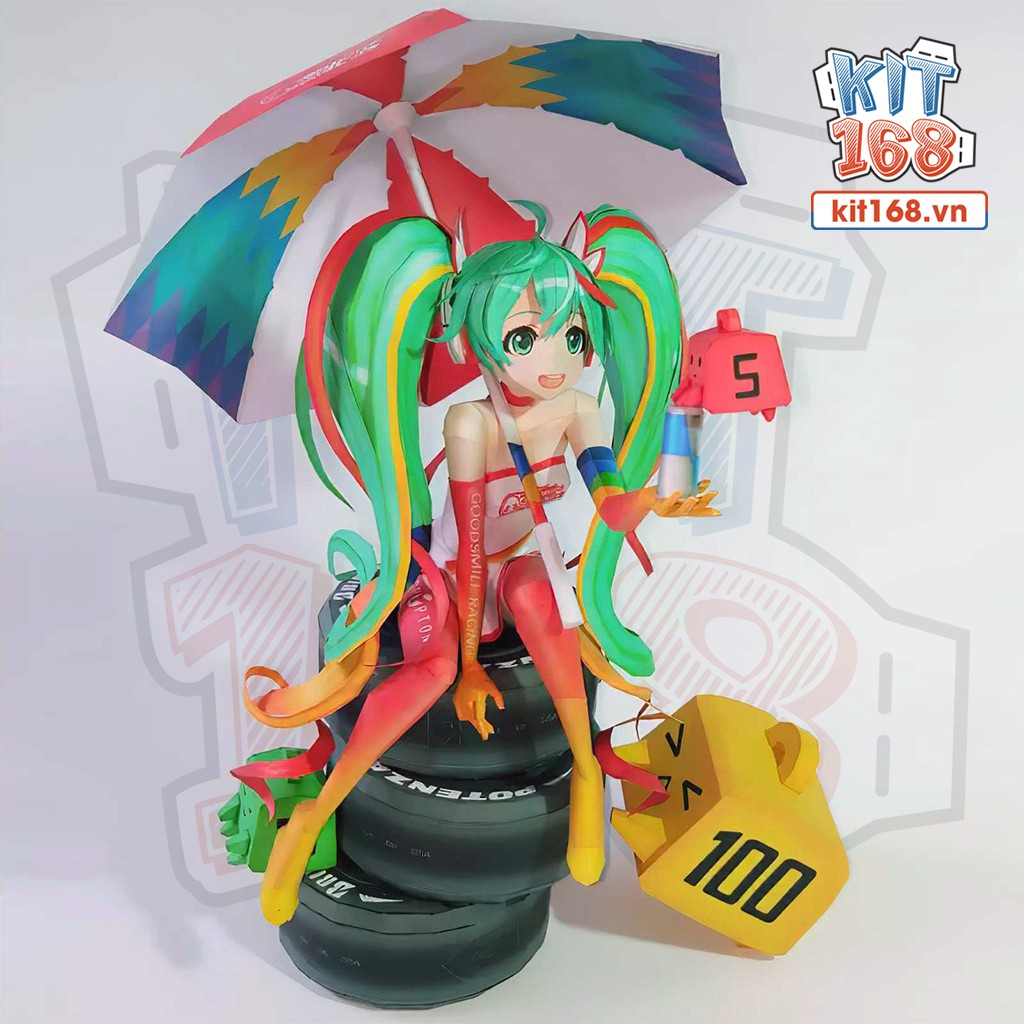 Mô hình giấy Anime Game Racing Miku 2016 – Vocaloid