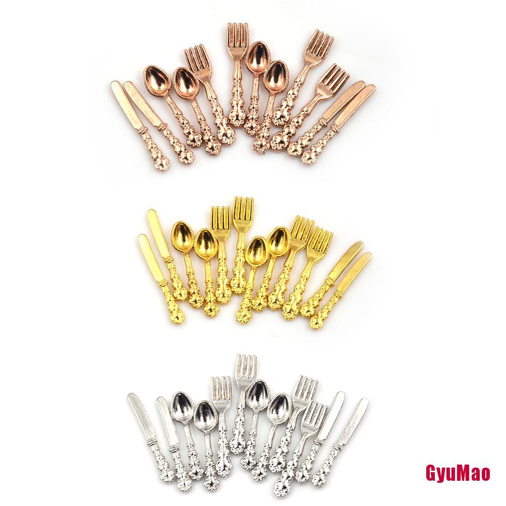 Bộ 12 Dụng Cụ Nấu Ăn Tỉ Lệ 1:12 Độc Đáo Trang Trí Nhà Búp Bê