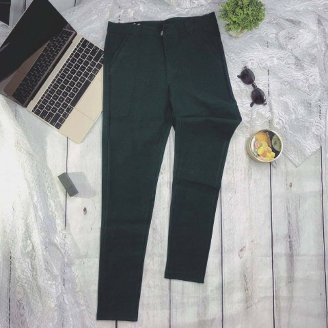 Quần legging dáng dài cạp cao chất cotton lạnh nhiều màu