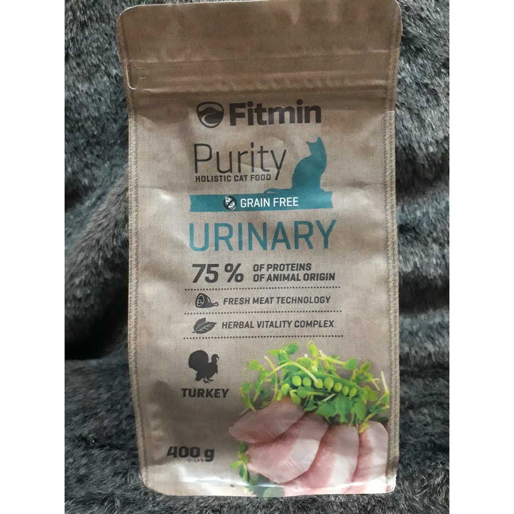 Hạt Fitmin Purity Urinary cho mèo trưởng thành, hỗ trợ chức năng của hệ tiết niệu 400G