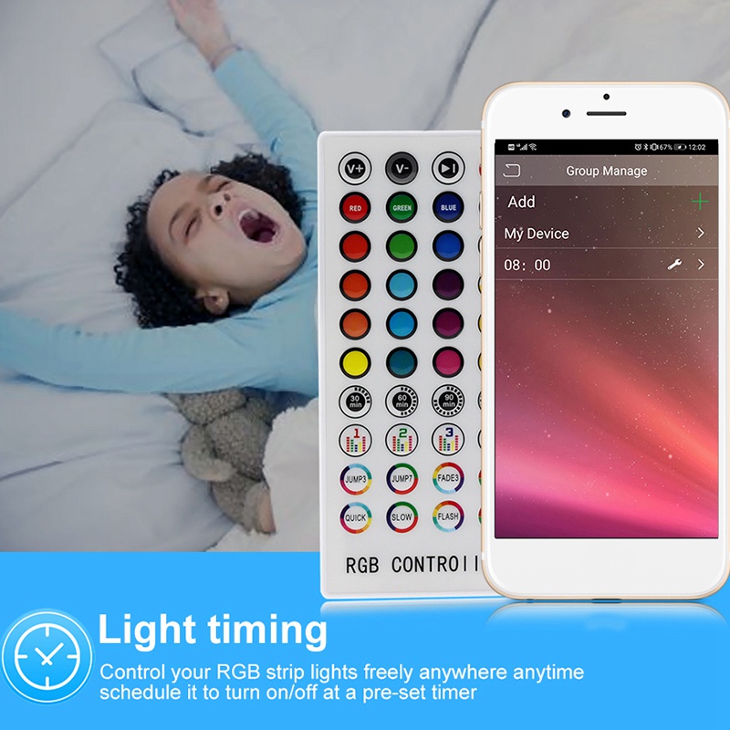 Bộ Điều Khiển Bluetooth Cho Dây Đèn Led 2835 5050 Rgb