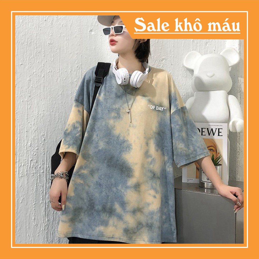 Áo thun OF DAY tay lỡ loang màu form rộng hàng đẹp siêu hot- A21 | BigBuy360 - bigbuy360.vn