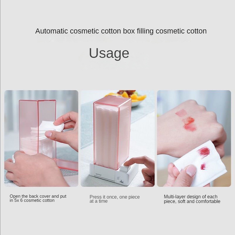Hộp Bông Tẩy Trang Tự Động Tiện Lợi  Tiết Kiệm Không Gian