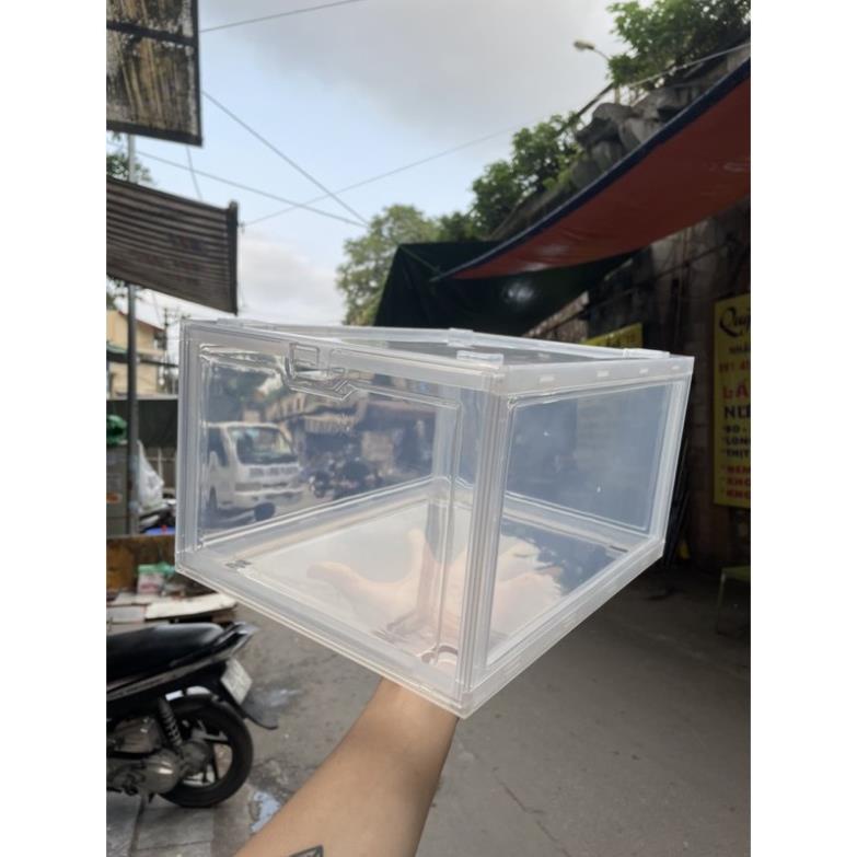 [Kho sỉ]  Hộp đựng giày trong suốt, Sneaker Box, Hộp giày ngang