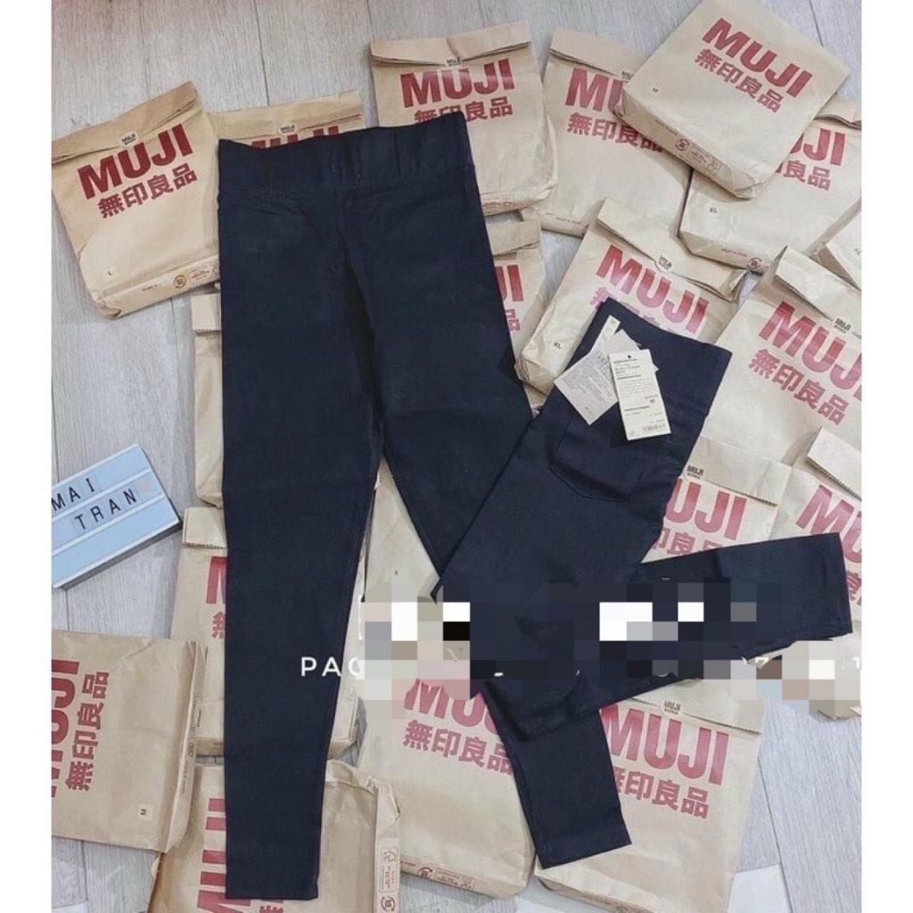 Quần Legging Xuất Nhật Chất Cotton Siêu Co Giãn, Dày Dặn Cạp Cao Tặng Kèm Túi Giấy