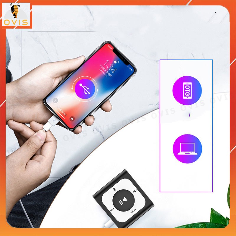 Ruizu X66 -  Máy Nghe Nhạc Thể Thao Nhỏ Gọn, Bluetooth 5.0