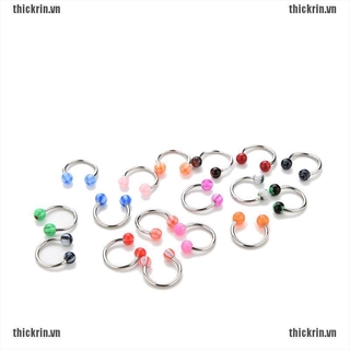 <Hot~new>10PCs Eyebrow Lip Tongue Nose Navel Belly Button Studs Body Piercing