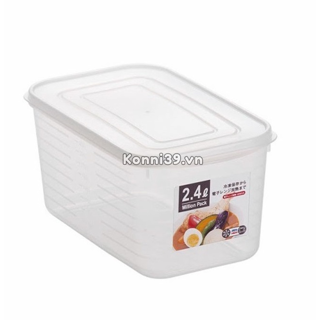 Hộp trữ thức ăn tủ lạnh Nhật Bản làm từ nhựa cao cấp, không BPA, an toàn khi sử dụng trong lò vi sóng