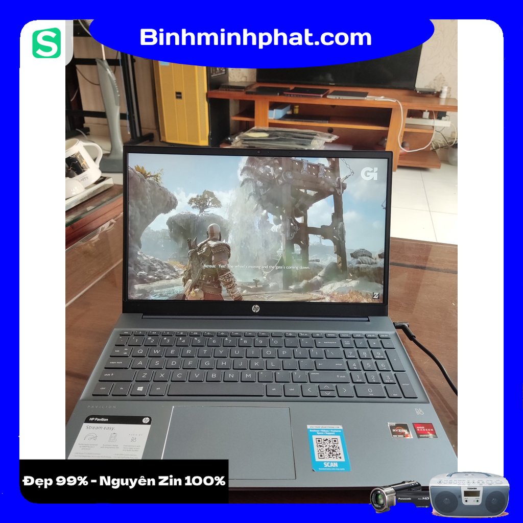 Laptop giá rẻ HP pavilion 15-eh000 ryzen 5-4500U / 8 / 512 / 15.6 FHD Nguyên Zin , đẹp 99% | Laptop học sinh ....