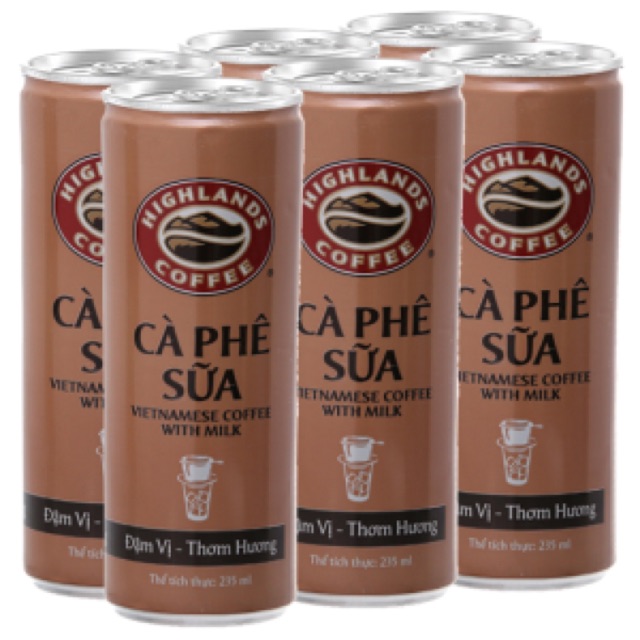 Thùng 24 lon Cafe sữa đá Highlands 235ml