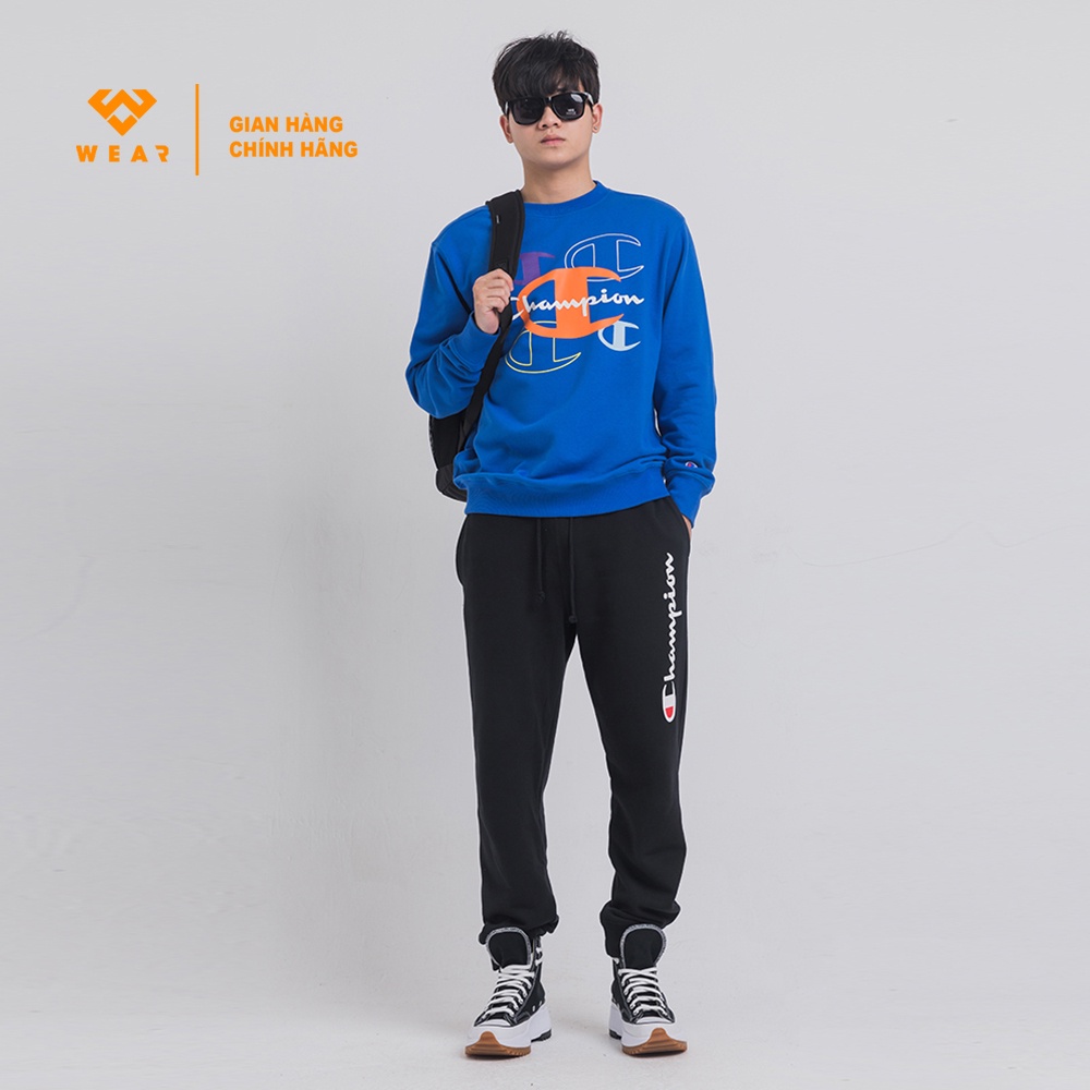 Áo Champion JP C Graph Crew - Blue - C3U018BLU