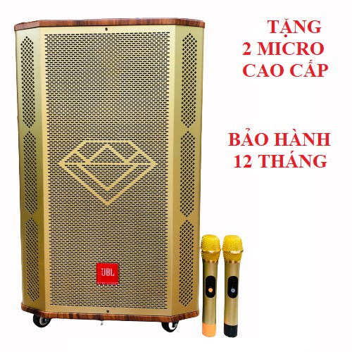 Loa Kéo JBL Cao Cấp Bass 40 3 Đường Tiếng Tặng 2 Micro Không Dây Siêu Hút Âm