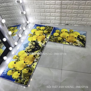 Thảm bếp- thảm chân giường (hoạ tiết bàn chân sỏi đá)