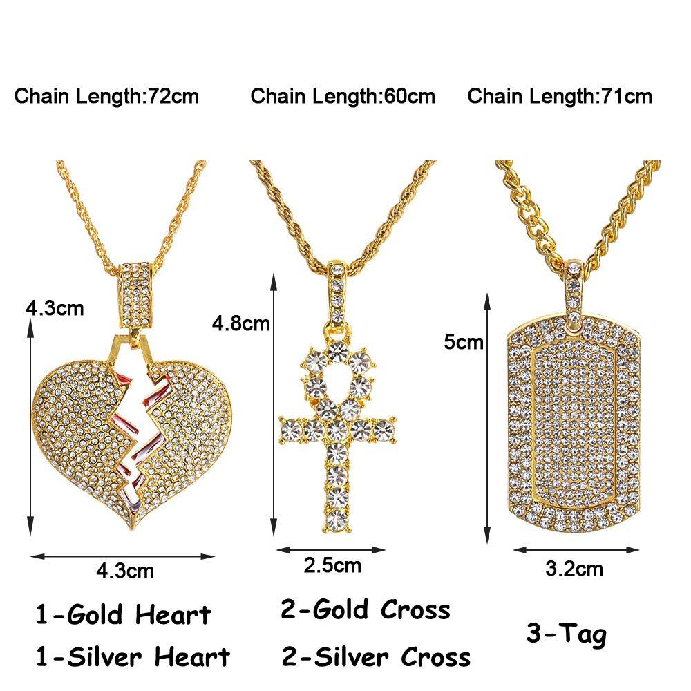 JONYE Vòng cổ Mặt Đá Hình Trái Tim Phong Cách Hiphop Thời Trang