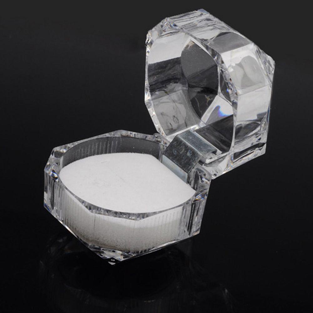 1 Hộp Đựng Nhẫn Trong Suốt Hình Bát Giác