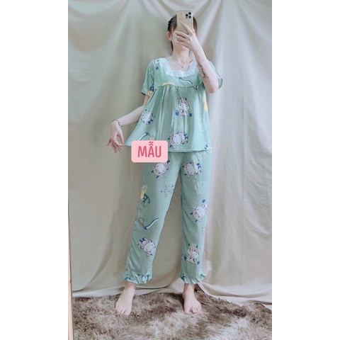 [ Ann - ĐỒ BỘ TOLE ] TAY NGẮN QUẦN DÀI CỔ VUÔNG ( 45-65kg) | BigBuy360 - bigbuy360.vn