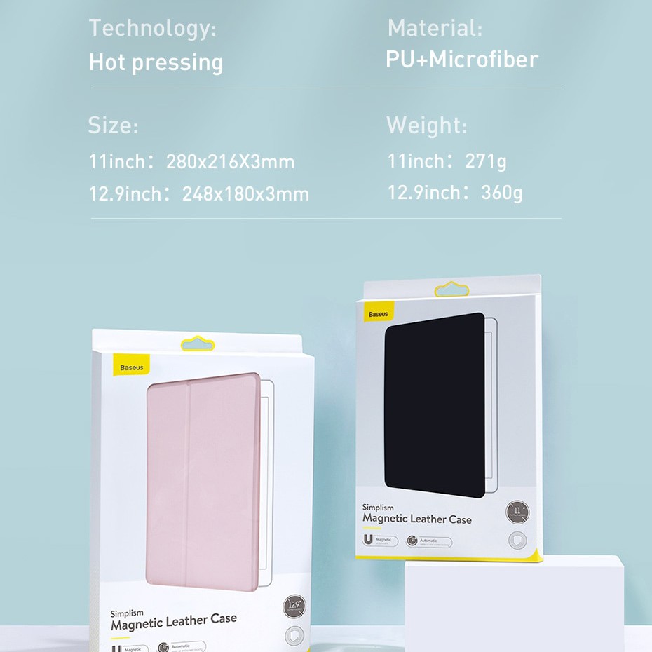 BAO DA IPAD PRO 11 2020 - M1 2021 BASEUS SIMPLISM THREE-FOLD NAM CHÂM HÍT LƯNG CHÍNH HÃNG [NEW 100%] | BigBuy360 - bigbuy360.vn