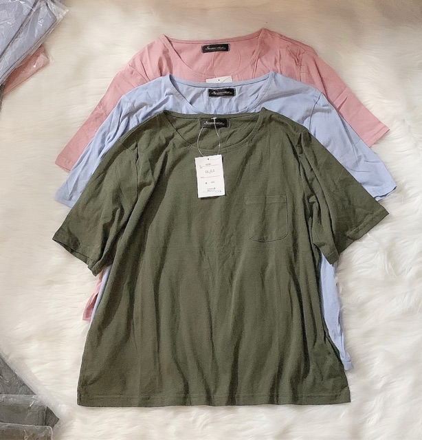 Áo túi ngực form lỡ xuất Nhật